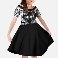 Personalised Remember Samoa Black Saturday Kid Short Sleeve Dress Samoa Mo Samoa - Polynesian Pride