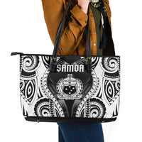Remember Samoa Black Saturday Leather Tote Bag Samoa Mo Samoa - Polynesian Pride