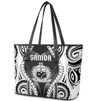 Remember Samoa Black Saturday Leather Tote Bag Samoa Mo Samoa - Polynesian Pride