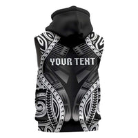 Personalised Remember Samoa Black Saturday Sleeveless Zip Hoodie Samoa Mo Samoa - Polynesian Pride