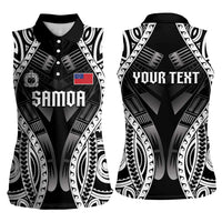Personalised Remember Samoa Black Saturday Women Sleeveless Polo Shirt Samoa Mo Samoa - Polynesian Pride