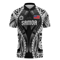 Personalised Remember Samoa Black Saturday Zipper Polo Shirt Samoa Mo Samoa LT05 Black - Polynesian Pride