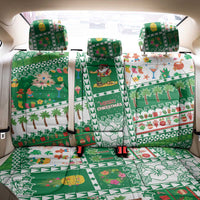 Norfolk Island Christmas Back Car Seat Cover Festive Beach Vibes - Polynesian Pride