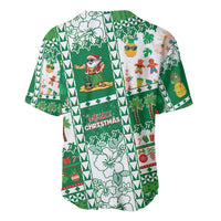 Norfolk Island Christmas Baseball Jersey Festive Beach Vibes LT05 - Polynesian Pride