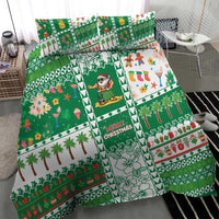 Norfolk Island Christmas Bedding Set Festive Beach Vibes - Polynesian Pride