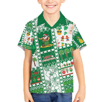 Norfolk Island Christmas Family Matching Long Sleeve Bodycon Dress and Hawaiian Shirt Festive Beach Vibes - Polynesian Pride