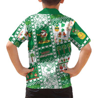 Norfolk Island Christmas Family Matching Mermaid Dress and Hawaiian Shirt Festive Beach Vibes - Polynesian Pride