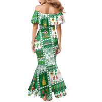 Norfolk Island Christmas Family Matching Mermaid Dress and Hawaiian Shirt Festive Beach Vibes - Polynesian Pride