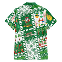 Norfolk Island Christmas Family Matching Off Shoulder Short Dress and Hawaiian Shirt Festive Beach Vibes - Polynesian Pride