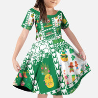 Norfolk Island Christmas Family Matching Summer Maxi Dress and Hawaiian Shirt Festive Beach Vibes - Polynesian Pride