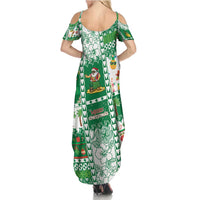 Norfolk Island Christmas Family Matching Summer Maxi Dress and Hawaiian Shirt Festive Beach Vibes - Polynesian Pride