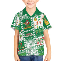 Norfolk Island Christmas Family Matching Tank Maxi Dress and Hawaiian Shirt Festive Beach Vibes - Polynesian Pride