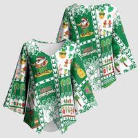 Norfolk Island Christmas Kimono Sleeve Blouse Festive Beach Vibes - Polynesian Pride