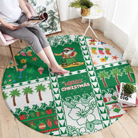 Norfolk Island Christmas Round Carpet Festive Beach Vibes - Polynesian Pride