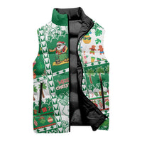 Norfolk Island Christmas Sleeveless Puffer Jacket Festive Beach Vibes - Polynesian Pride