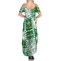 Norfolk Island Christmas Summer Maxi Dress Festive Beach Vibes LT05 - Polynesian Pride