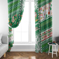 Norfolk Island Christmas Window Curtain Festive Beach Vibes - Polynesian Pride