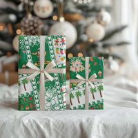 Norfolk Island Christmas Wrapping Paper Festive Beach Vibes - Polynesian Pride