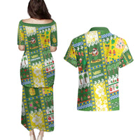 Pitcairn Islands Christmas Couples Matching Puletasi and Hawaiian Shirt Festive Beach Vibes LT05 - Polynesian Pride