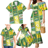 Pitcairn Islands Christmas Family Matching Mermaid Dress and Hawaiian Shirt Festive Beach Vibes - Polynesian Pride