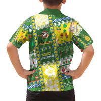 Pitcairn Islands Christmas Family Matching Off Shoulder Short Dress and Hawaiian Shirt Festive Beach Vibes - Polynesian Pride