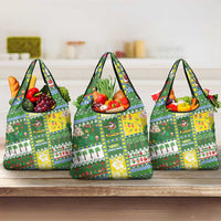 Pitcairn Islands Christmas Grocery Bag Festive Beach Vibes - Polynesian Pride