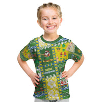Pitcairn Islands Christmas Kid T Shirt Festive Beach Vibes - Polynesian Pride