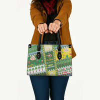 Pitcairn Islands Christmas Leather Bag Festive Beach Vibes - Polynesian Pride