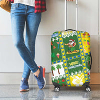 Pitcairn Islands Christmas Luggage Cover Festive Beach Vibes - Polynesian Pride