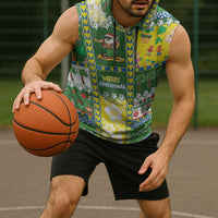 Pitcairn Islands Christmas Sleeveless Hoodie Festive Beach Vibes - Polynesian Pride