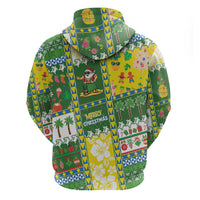 Pitcairn Islands Christmas Zip Hoodie Festive Beach Vibes - Polynesian Pride