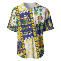 Tokelau Christmas Baseball Jersey Festive Beach Vibes LT05 Colorful - Polynesian Pride