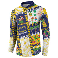Tokelau Christmas Button Sweatshirt Festive Beach Vibes - Polynesian Pride