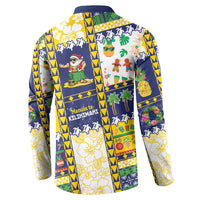 Tokelau Christmas Button Sweatshirt Festive Beach Vibes - Polynesian Pride