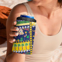 Tokelau Christmas 4 in 1 Can Cooler Tumbler Festive Beach Vibes - Polynesian Pride