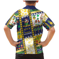 Tokelau Christmas Family Matching Mermaid Dress and Hawaiian Shirt Festive Beach Vibes - Polynesian Pride