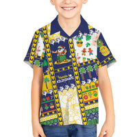 Tokelau Christmas Family Matching Off Shoulder Maxi Dress and Hawaiian Shirt Festive Beach Vibes - Polynesian Pride