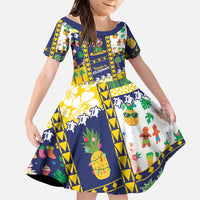 Tokelau Christmas Family Matching Summer Maxi Dress and Hawaiian Shirt Festive Beach Vibes - Polynesian Pride
