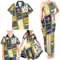 Tokelau Christmas Family Matching Tank Maxi Dress and Hawaiian Shirt Festive Beach Vibes - Polynesian Pride