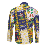 Tokelau Christmas Long Sleeve Button Shirt Festive Beach Vibes - Polynesian Pride