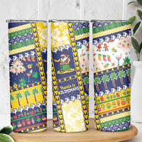 Tokelau Christmas Skinny Tumbler Festive Beach Vibes - Polynesian Pride
