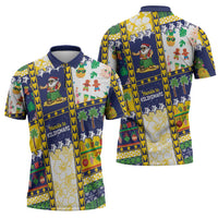 Tokelau Christmas Zipper Polo Shirt Festive Beach Vibes LT05 - Polynesian Pride