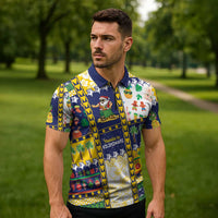 Tokelau Christmas Zipper Polo Shirt Festive Beach Vibes LT05 - Polynesian Pride