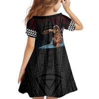 Hawaii Ikaika Family Matching Off Shoulder Short Dress and Hawaiian Shirt Hawaiian Mythic Koa Tribal Warrior