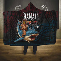 Hawaii Ikaika Hooded Blanket Hawaiian Mythic Koa Tribal Warrior LT05 - Polynesian Pride