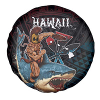Hawaii Ikaika Spare Tire Cover Hawaiian Mythic Koa Tribal Warrior