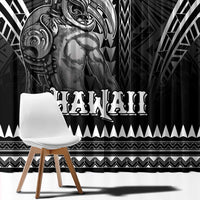 Hawaiian Ikaika Warrior Window Curtain Tribal Pattern