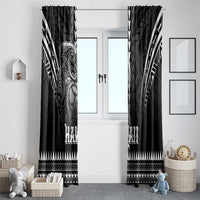 Hawaiian Ikaika Warrior Window Curtain Tribal Pattern