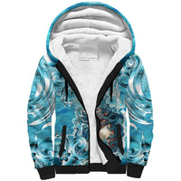 Hawaii Namaka Goddess Of The Sea Sherpa Hoodie Polynesian Style LT05 Unisex Turquoise - Polynesian Pride
