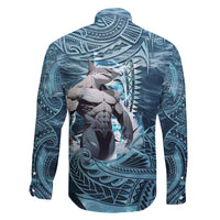 Hawaiian Shark God Kamohoalii Family Matching Short Sleeve Bodycon Dress and Hawaiian Shirt Polynesian Style LT05 - Polynesian Pride